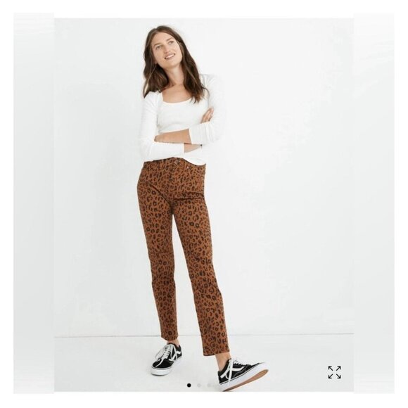 Madewell Women’s Stovepipe Jeans Leopard Print Size 29 - Picture 12 of 13